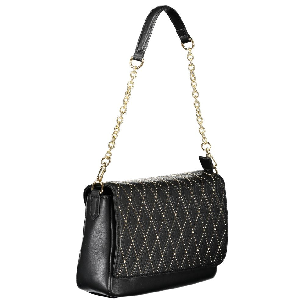 Mario Valentino Nero Polyurethane Women Handbag | Regal Royce