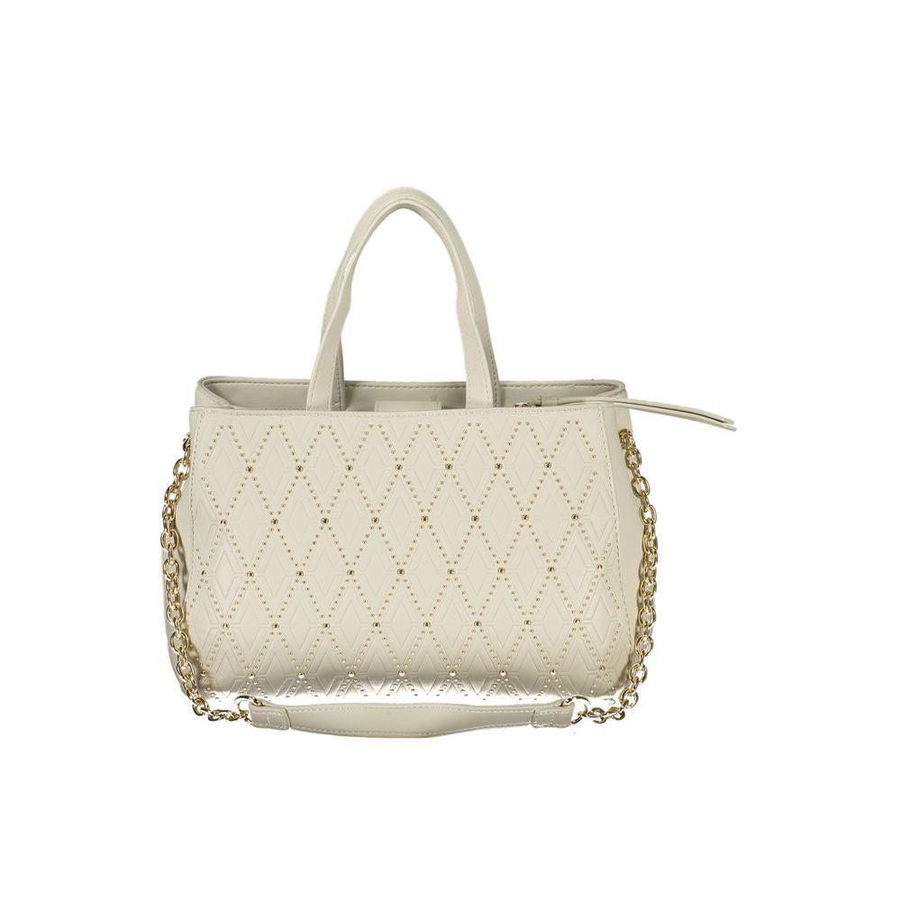 Mario Valentino White Polyurethane Women Handbag | Regal Royce