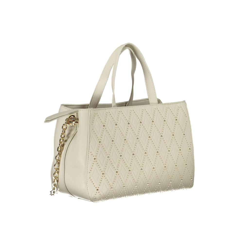 Mario Valentino White Polyurethane Women Handbag | Regal Royce