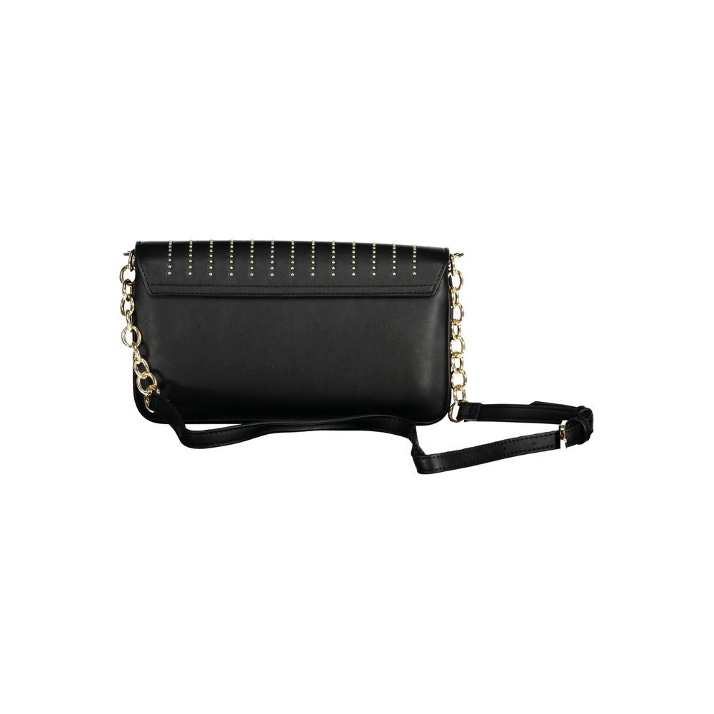 Mario Valentino Nero Polyurethane Women Shoulder Bag | Regal Royce