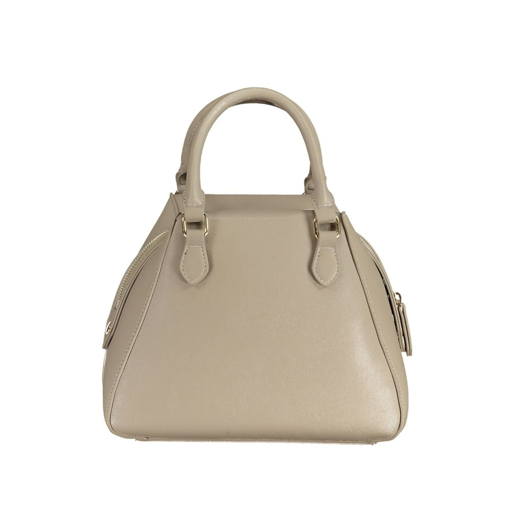 Mario Valentino Beige Polyurethane Women Handbag | Regal Royce