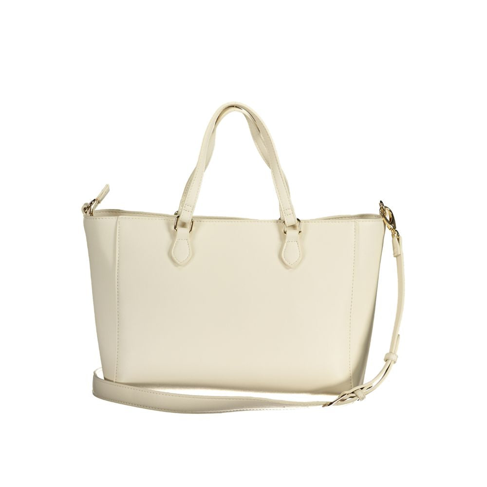 Mario Valentino White Polyurethane Women Handbag | Regal Royce
