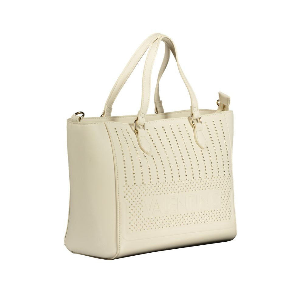 Mario Valentino White Polyurethane Women Handbag | Regal Royce