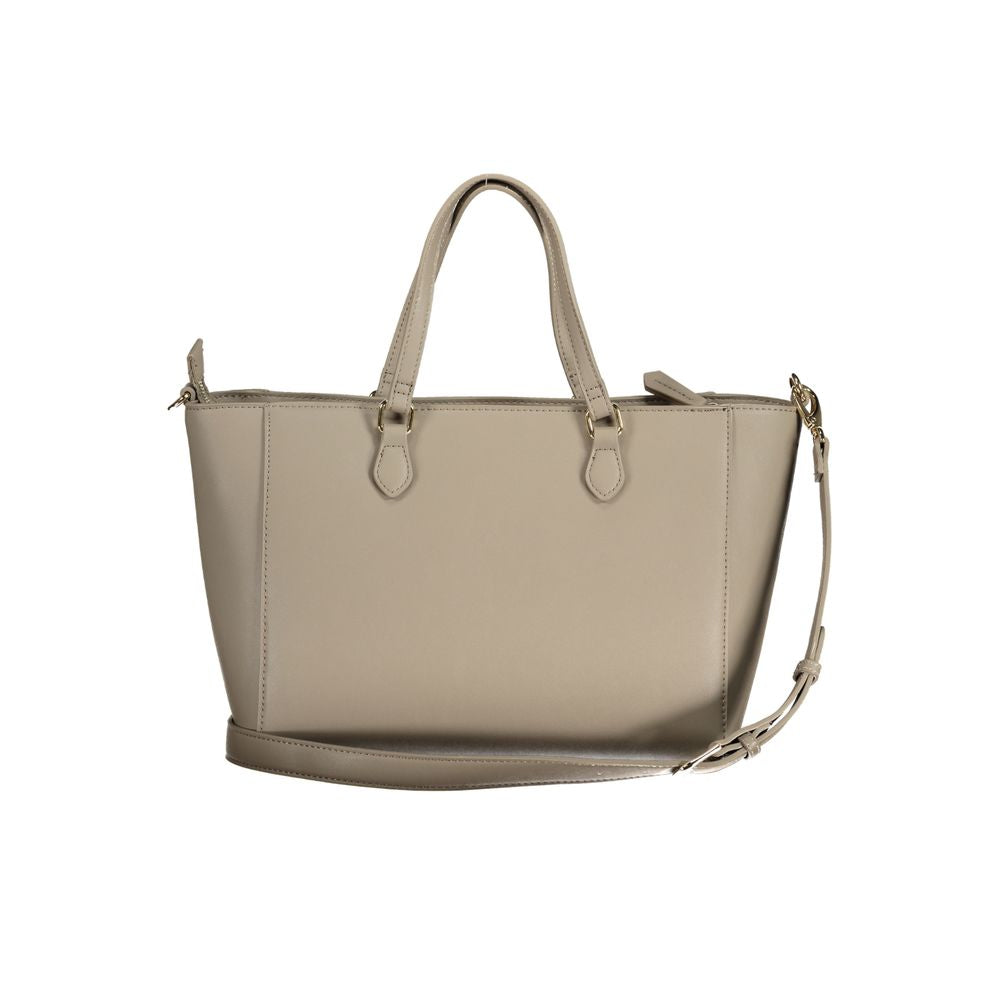 Mario Valentino Beige Polyurethane Women Handbag | Regal Royce