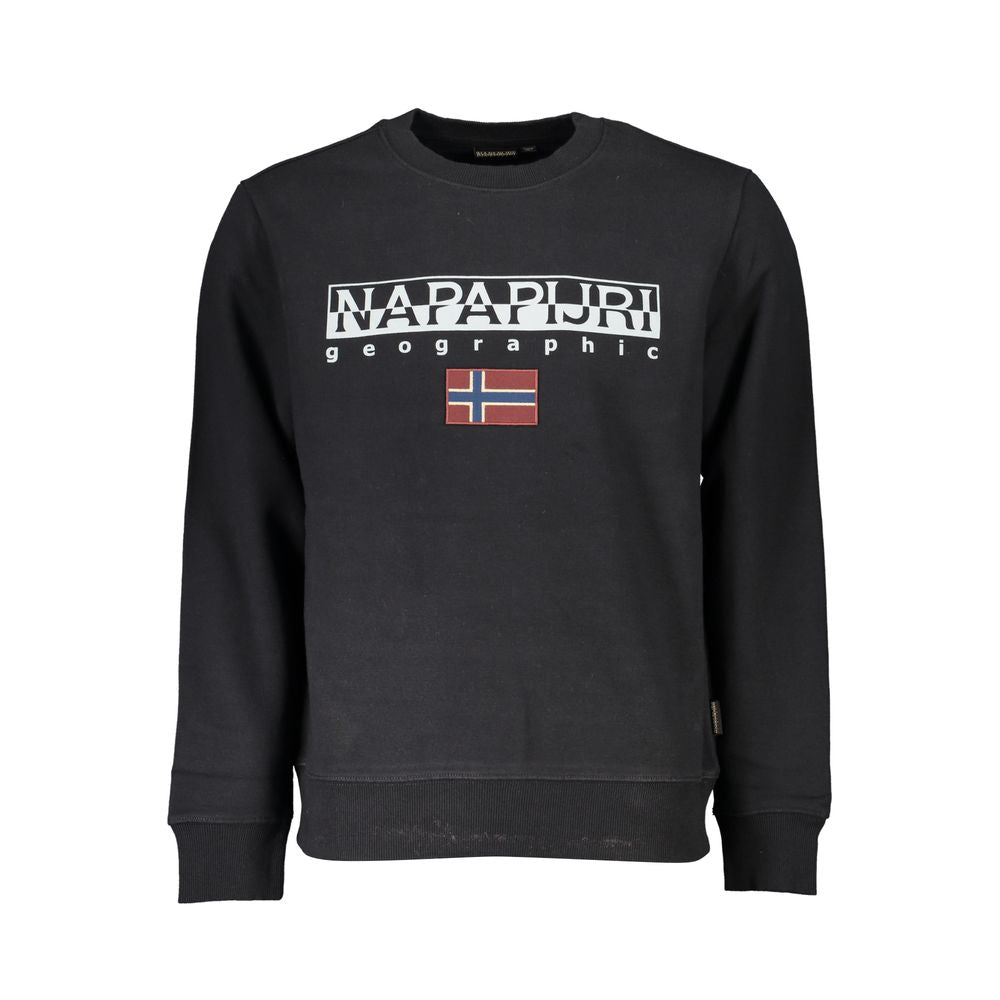 Napapijri Nero Cotton Men Sweatshirt | Regal Royce