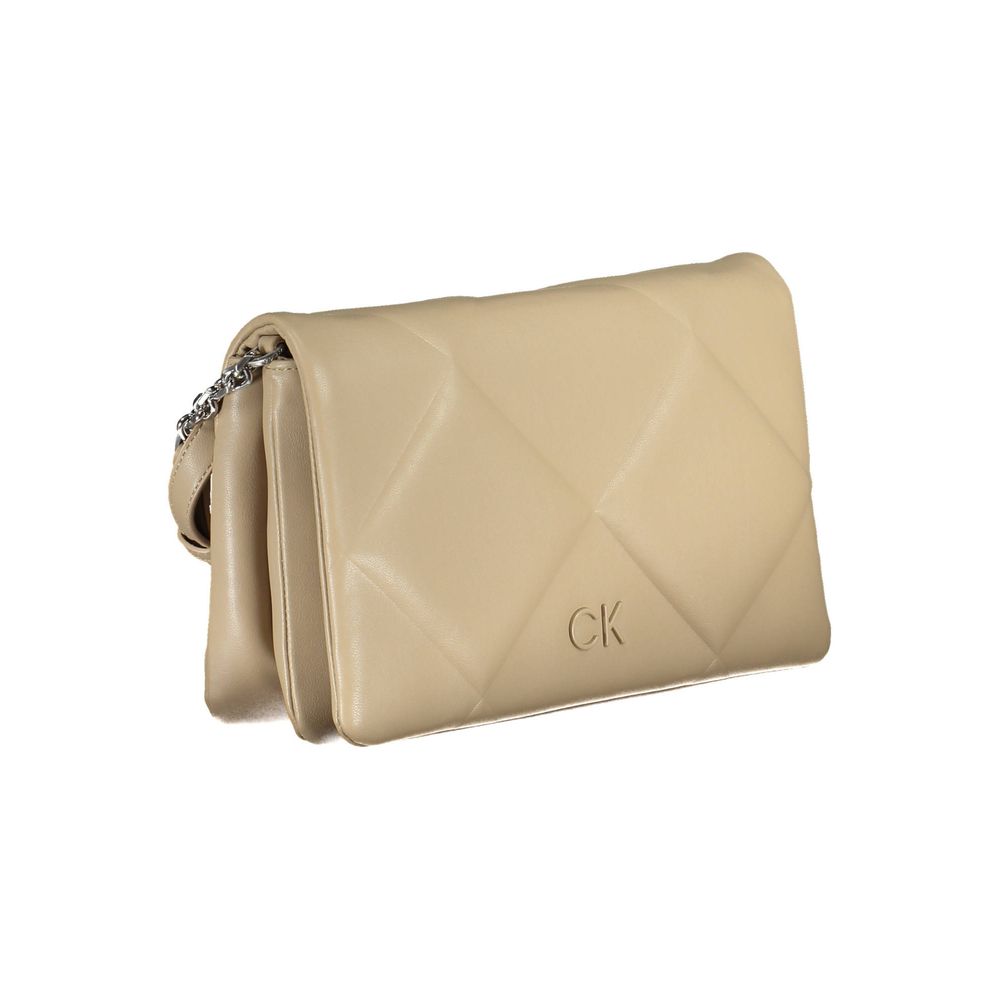 Calvin Klein Beige Polyester Women Shoulder Bag | Regal Royce