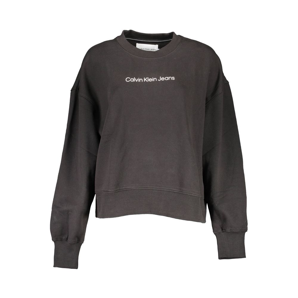 Calvin Klein Black Cotton Women Sweatshirt | Regal Royce