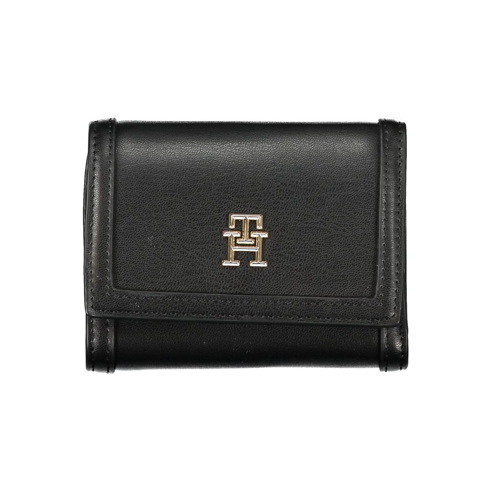 Tommy Hilfiger Black Polyurethane Women Wallet | Regal Royce
