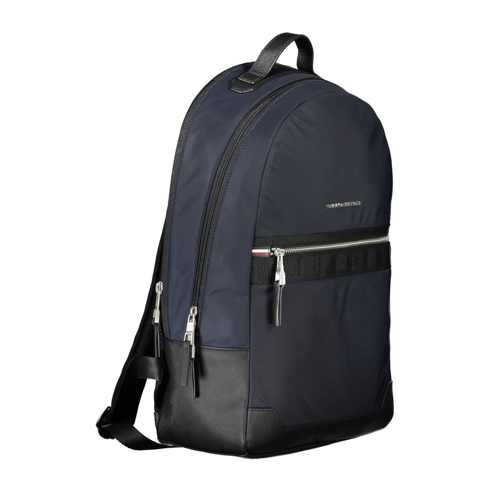 Tommy Hilfiger Blue Polyester Men Backpack | Regal Royce
