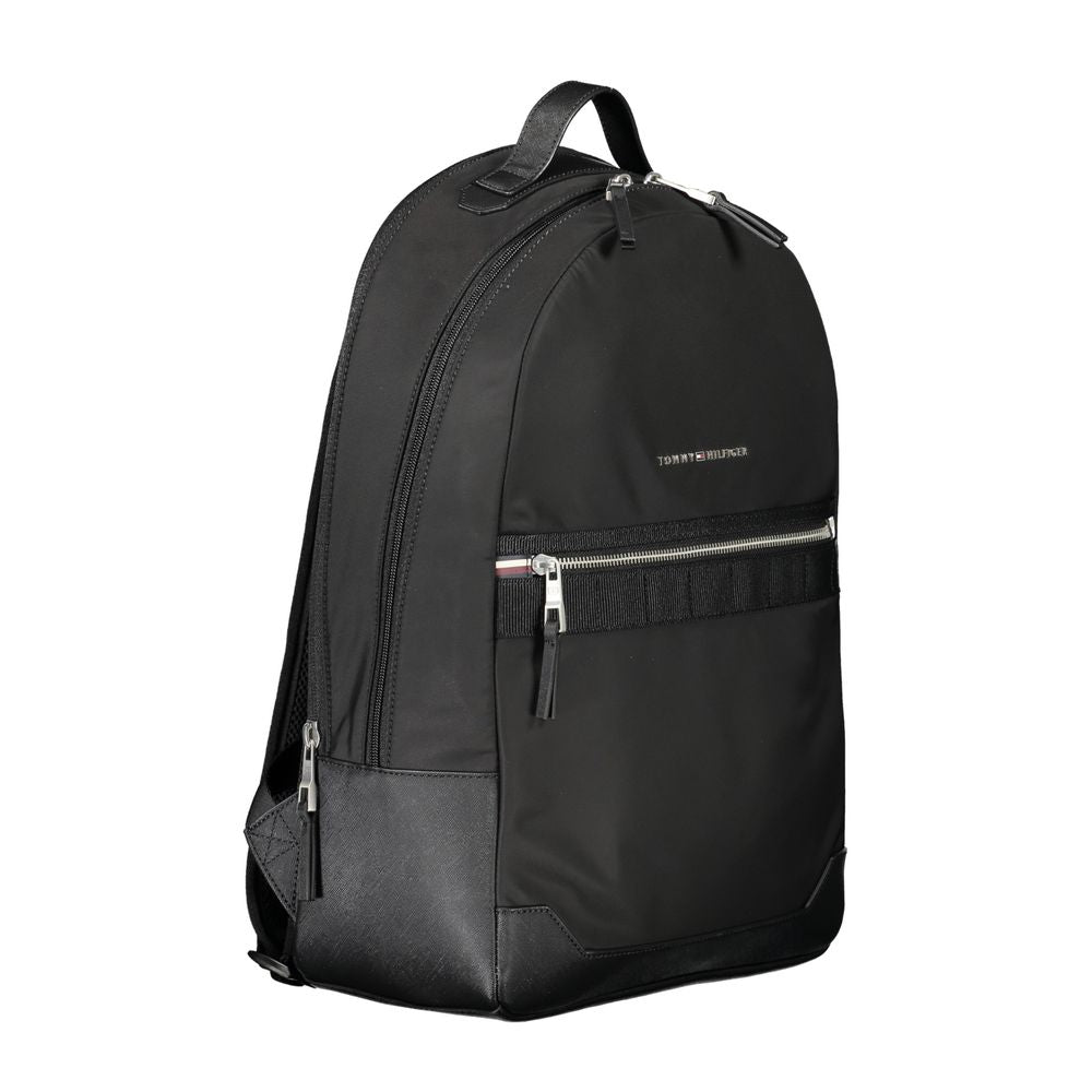 Tommy Hilfiger Black Polyester Men Backpack | Regal Royce