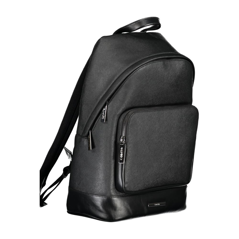 Calvin Klein Black Polyester Men Backpack | Regal Royce