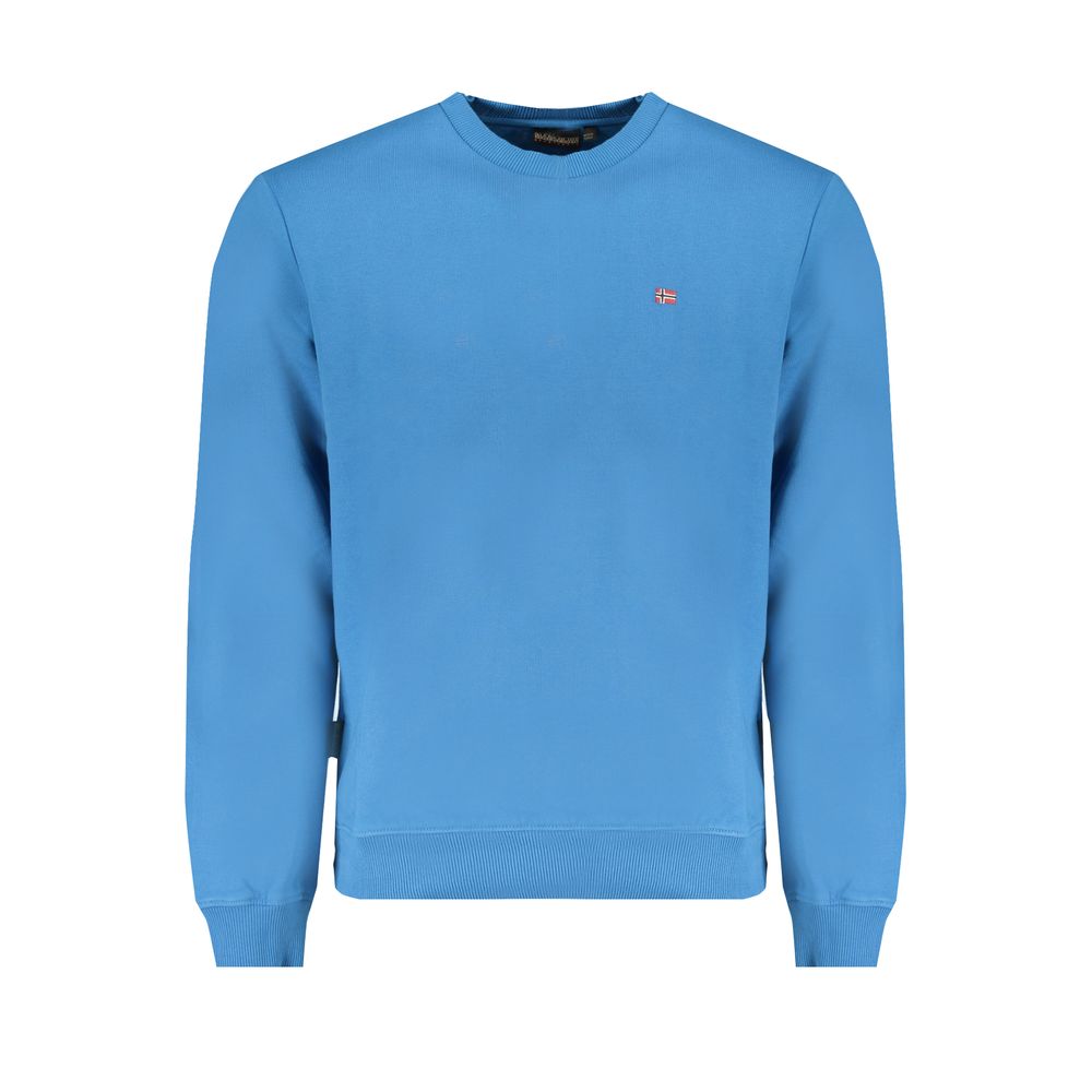 Napapijri Blue Cotton Men Sweater | Regal Royce