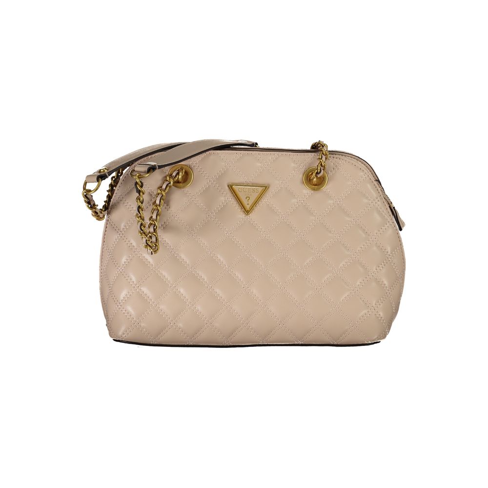 Guess Jeans Beige Polyurethane Women Handbag | Regal Royce