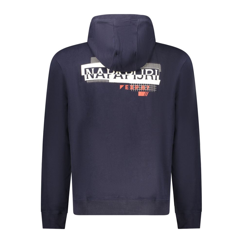 Napapijri Blue Cotton Men's Hoodie | Regal Royce