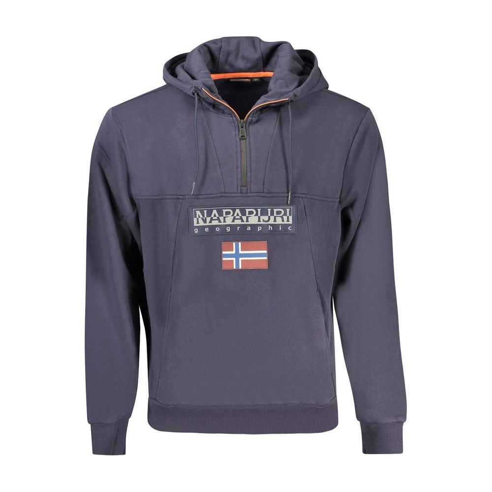 Napapijri Blue Cotton Men's Hoodie | Regal Royce