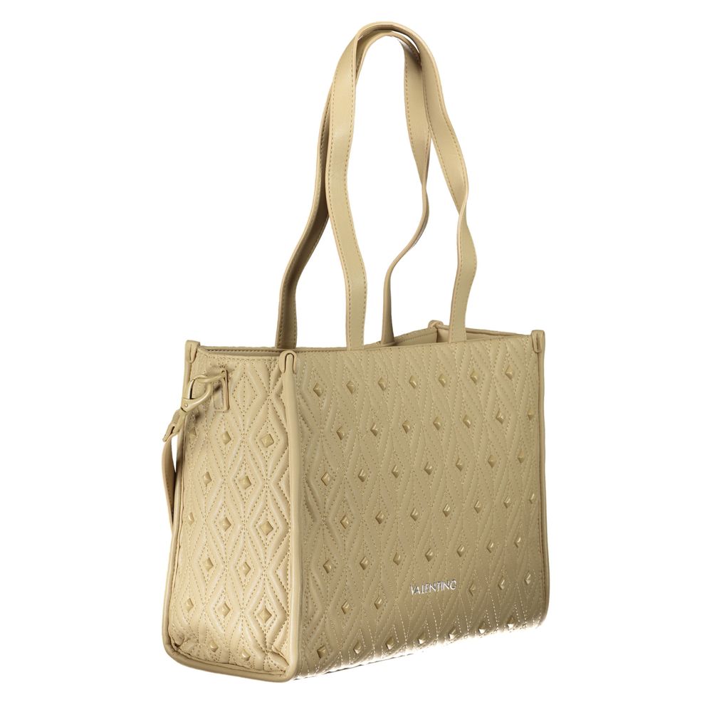 Mario Valentino Beige Polyurethane Women Handbag | Regal Royce