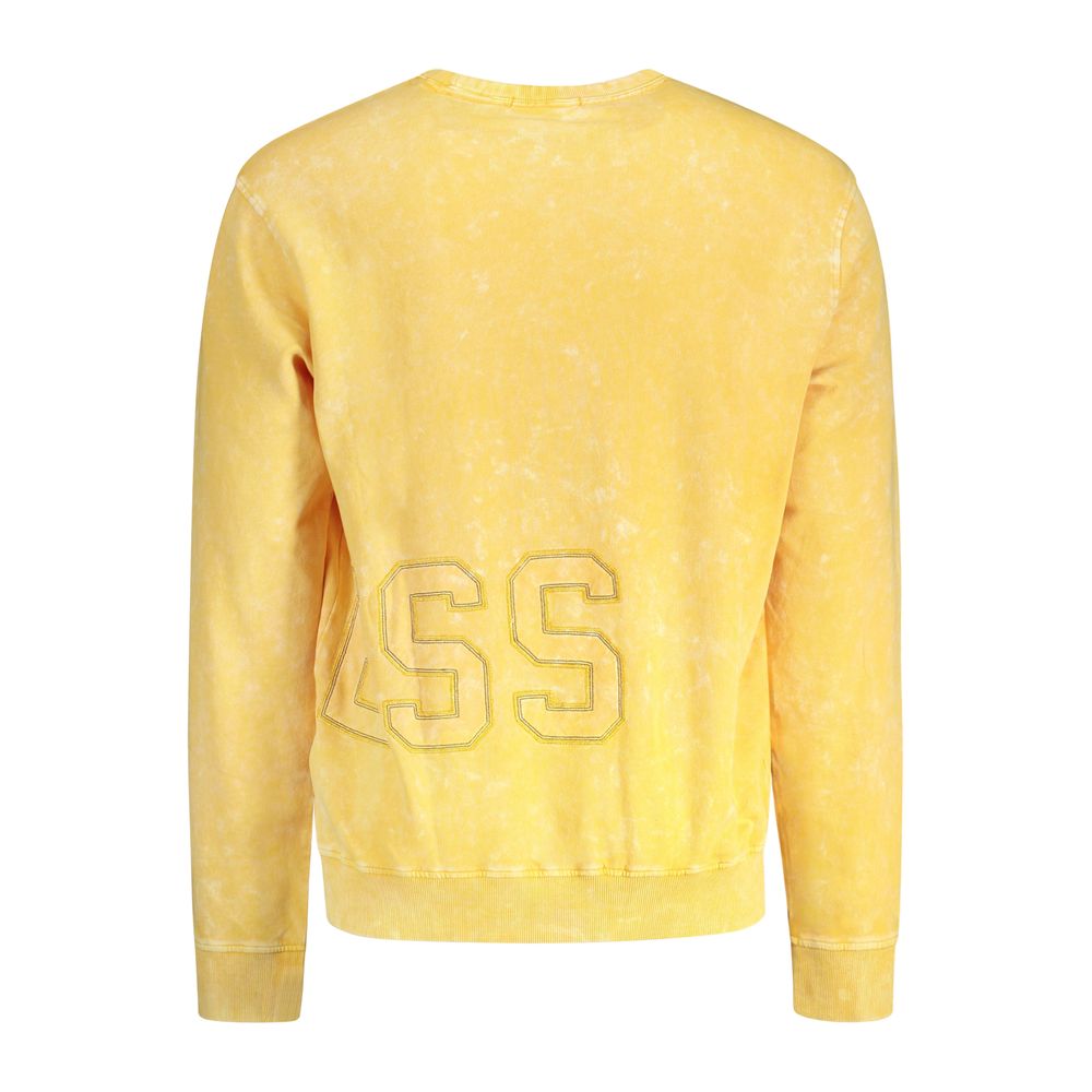 Guess Jeans Yellow Cotton Men Sweatshirt | Regal Royce