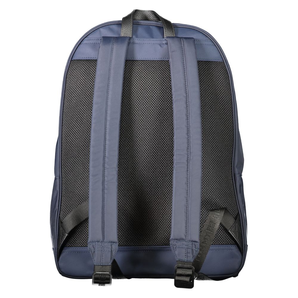 Tommy Hilfiger Blue Polyester Men Backpack | Regal Royce