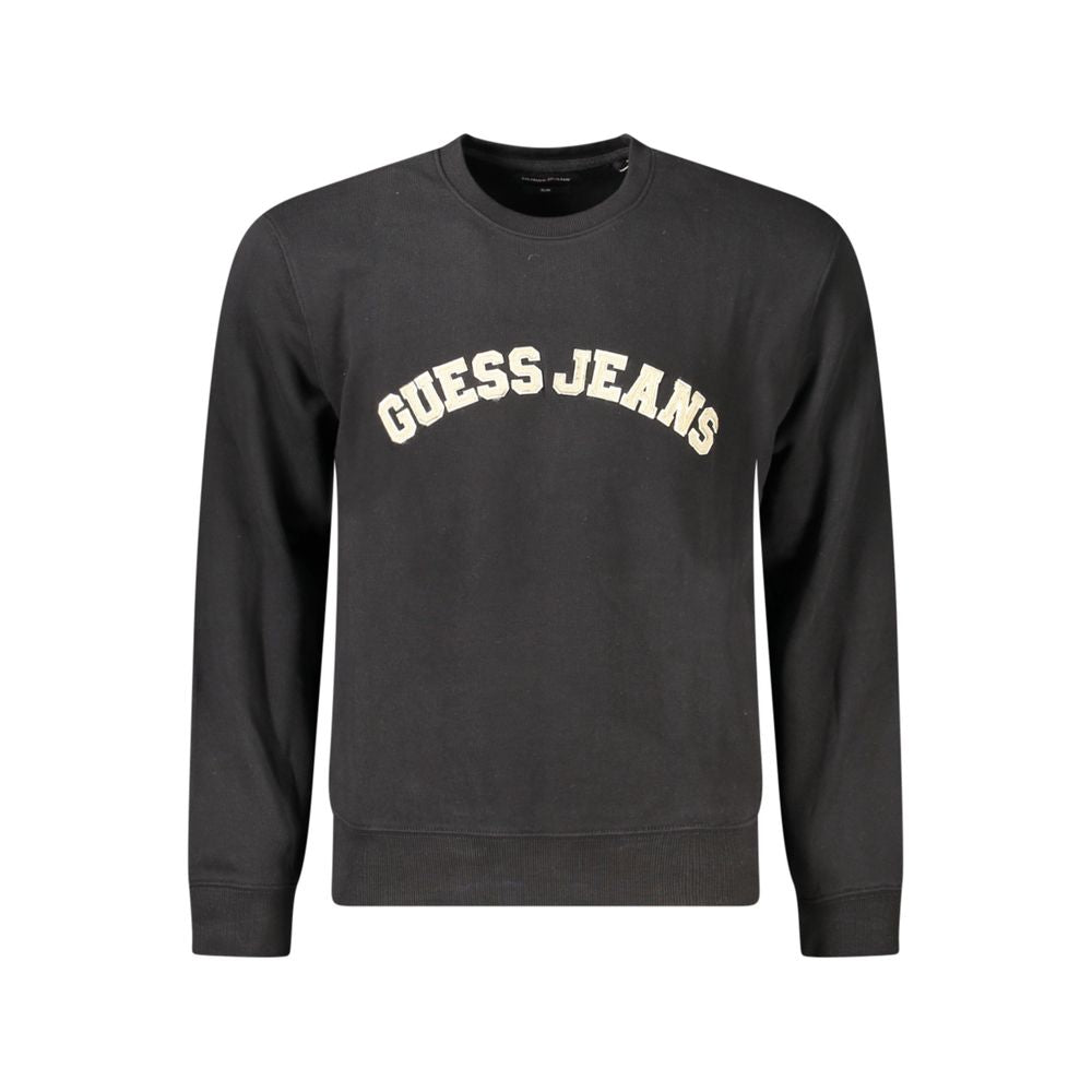 Guess Jeans Black Cotton Men Sweatshirt | Regal Royce