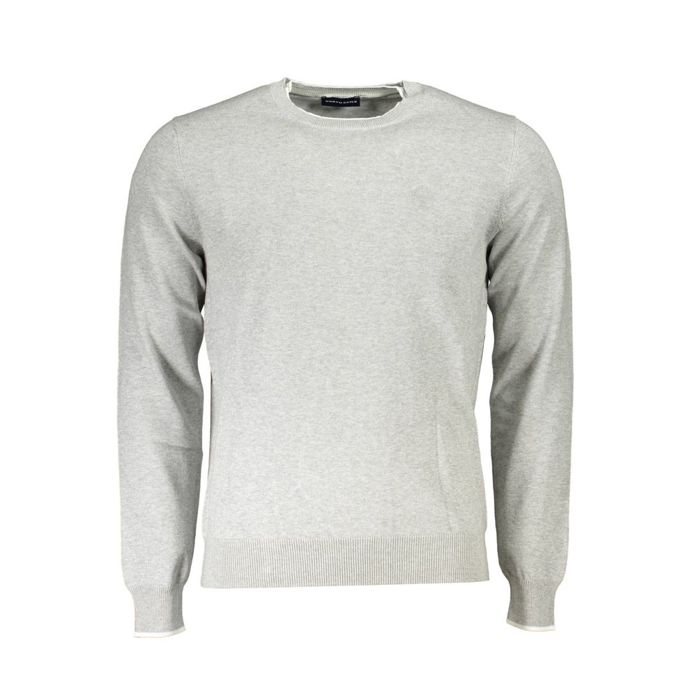 North Sails Grey Organic Cotton Men Sweater | Regal Royce