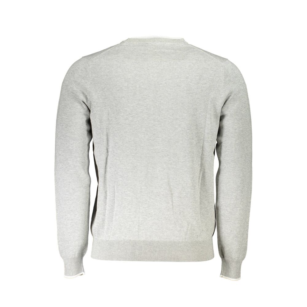 North Sails Grey Organic Cotton Men Sweater | Regal Royce