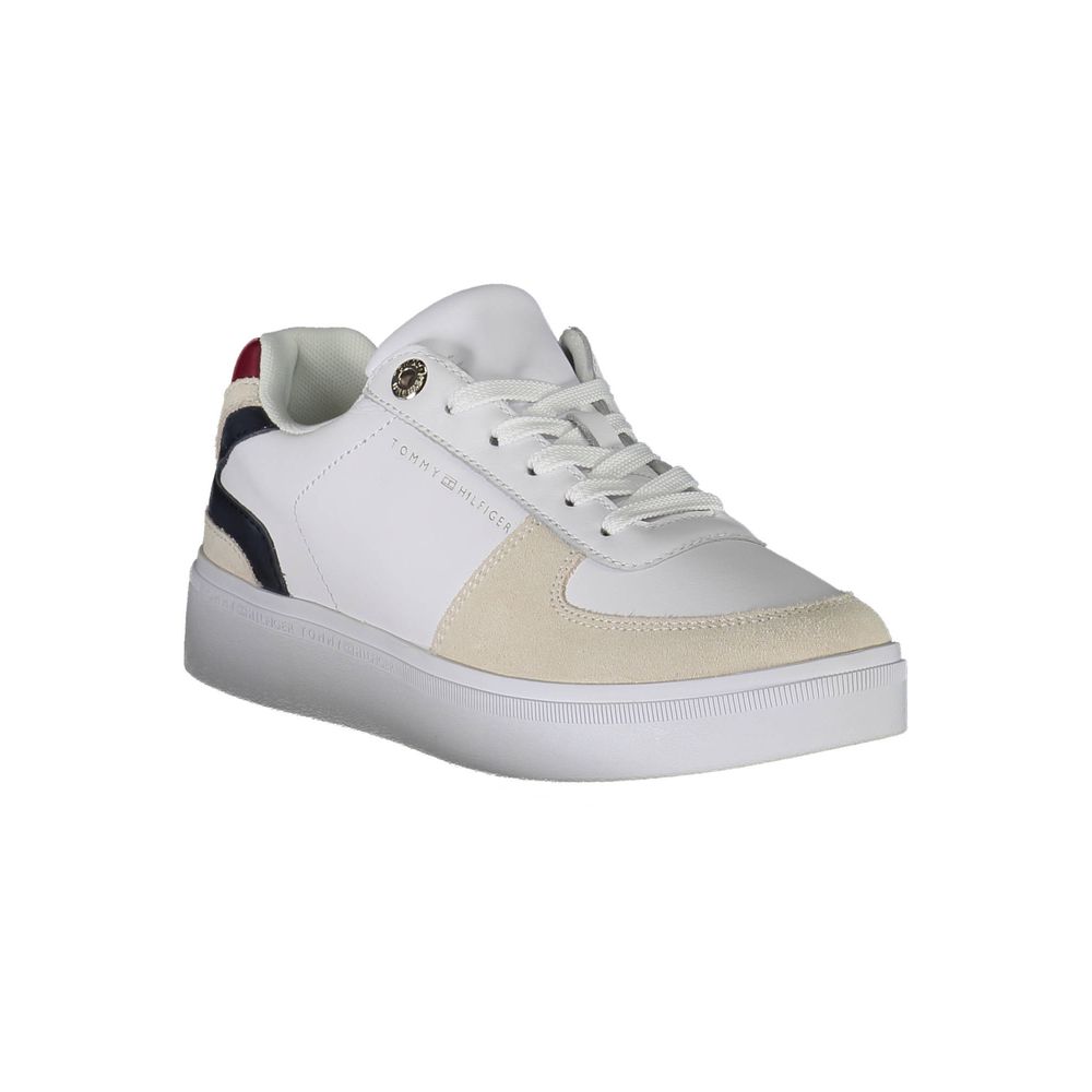 Tommy Hilfiger White Polyester Women Sneaker | Regal Royce