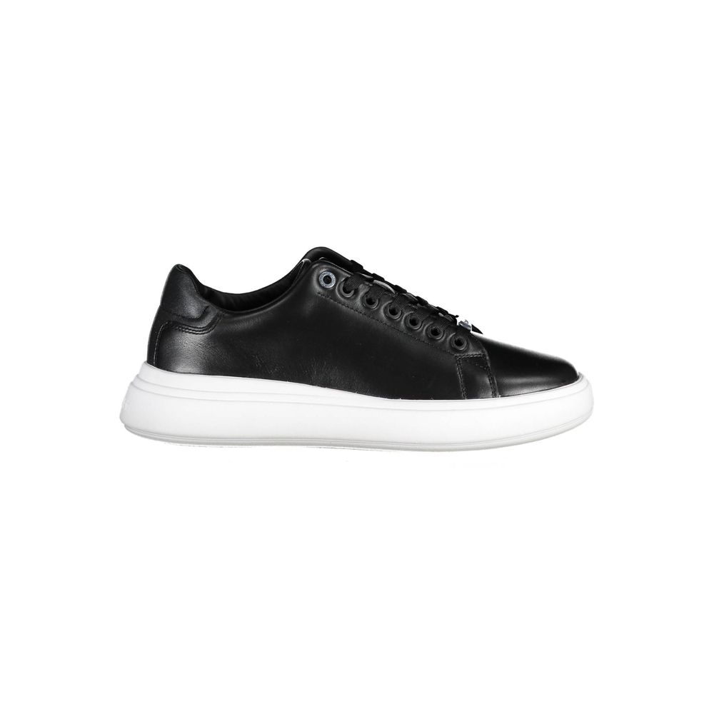 Calvin Klein Nero Pelle Donna Sneaker | Regal Royce