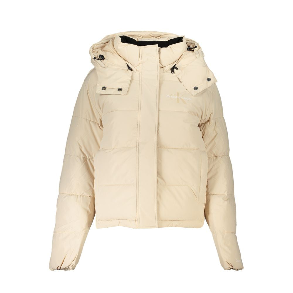 Calvin Klein Beige Polyester Women Jacket | Regal Royce