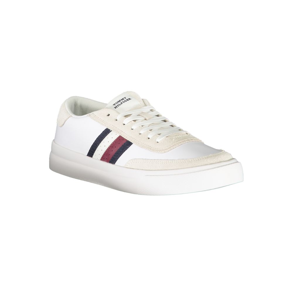 Tommy Hilfiger White Leather Men Sneaker | Regal Royce
