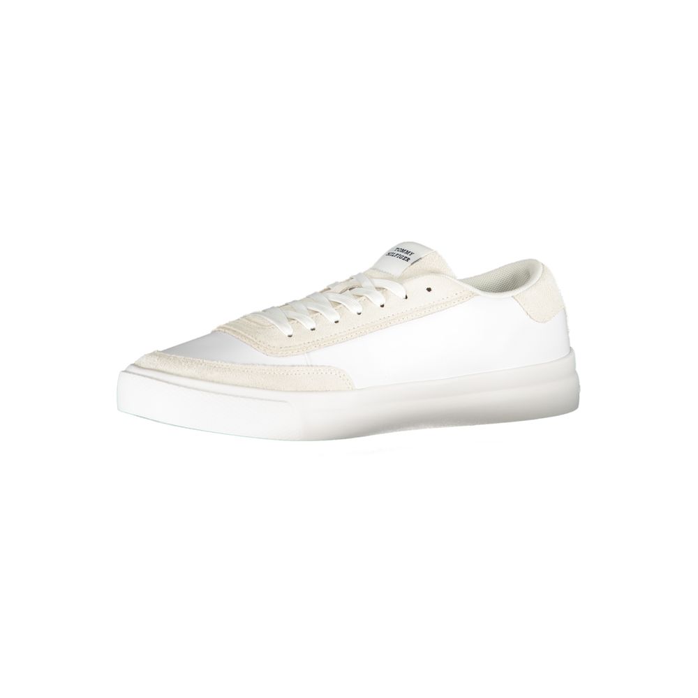 Tommy Hilfiger White Leather Men Sneaker | Regal Royce