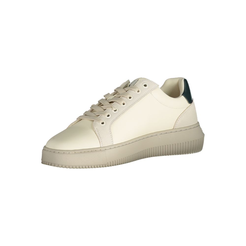Calvin Klein White Polyurethane Men Sneaker | Regal Royce