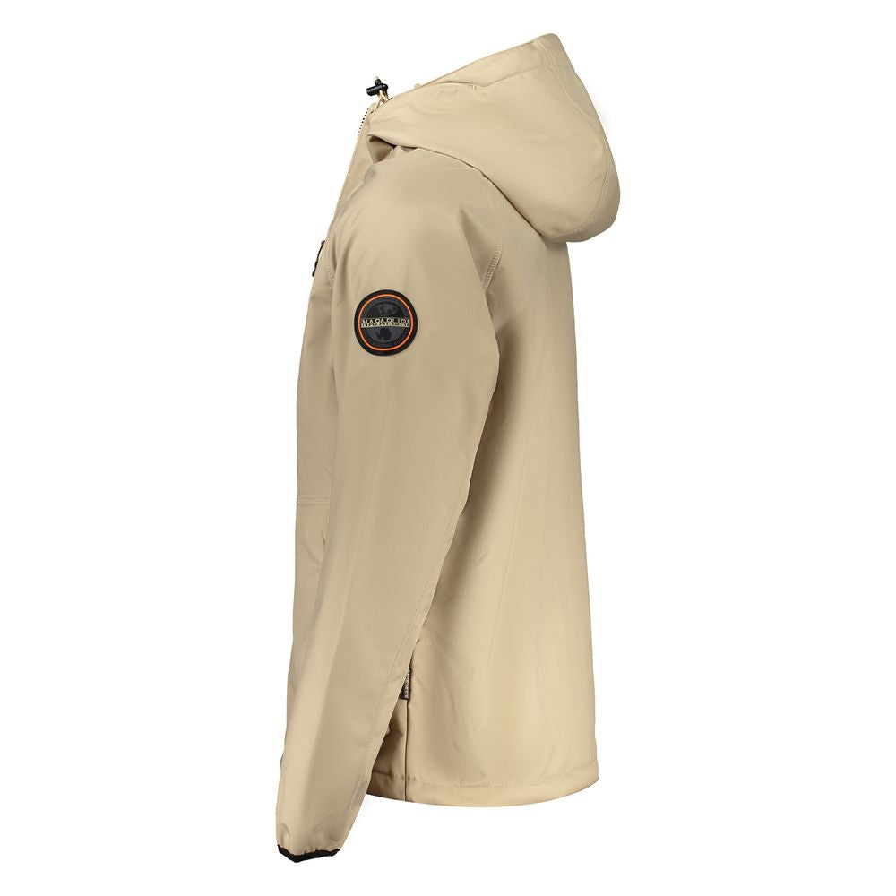 Napapijri Beige Polyester Men's Jacket | Regal Royce