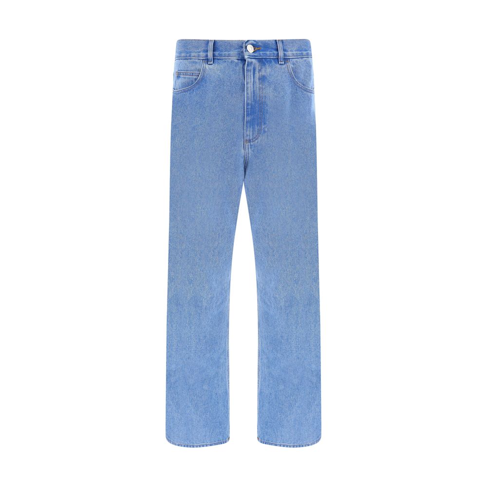 Marni Light Blue Cotton Straight-Leg Jeans | Regal Royce