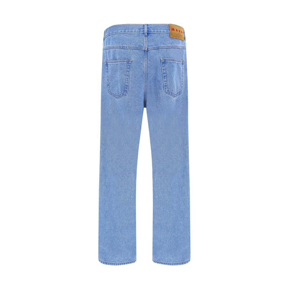 Marni Light Blue Cotton Straight-Leg Jeans | Regal Royce