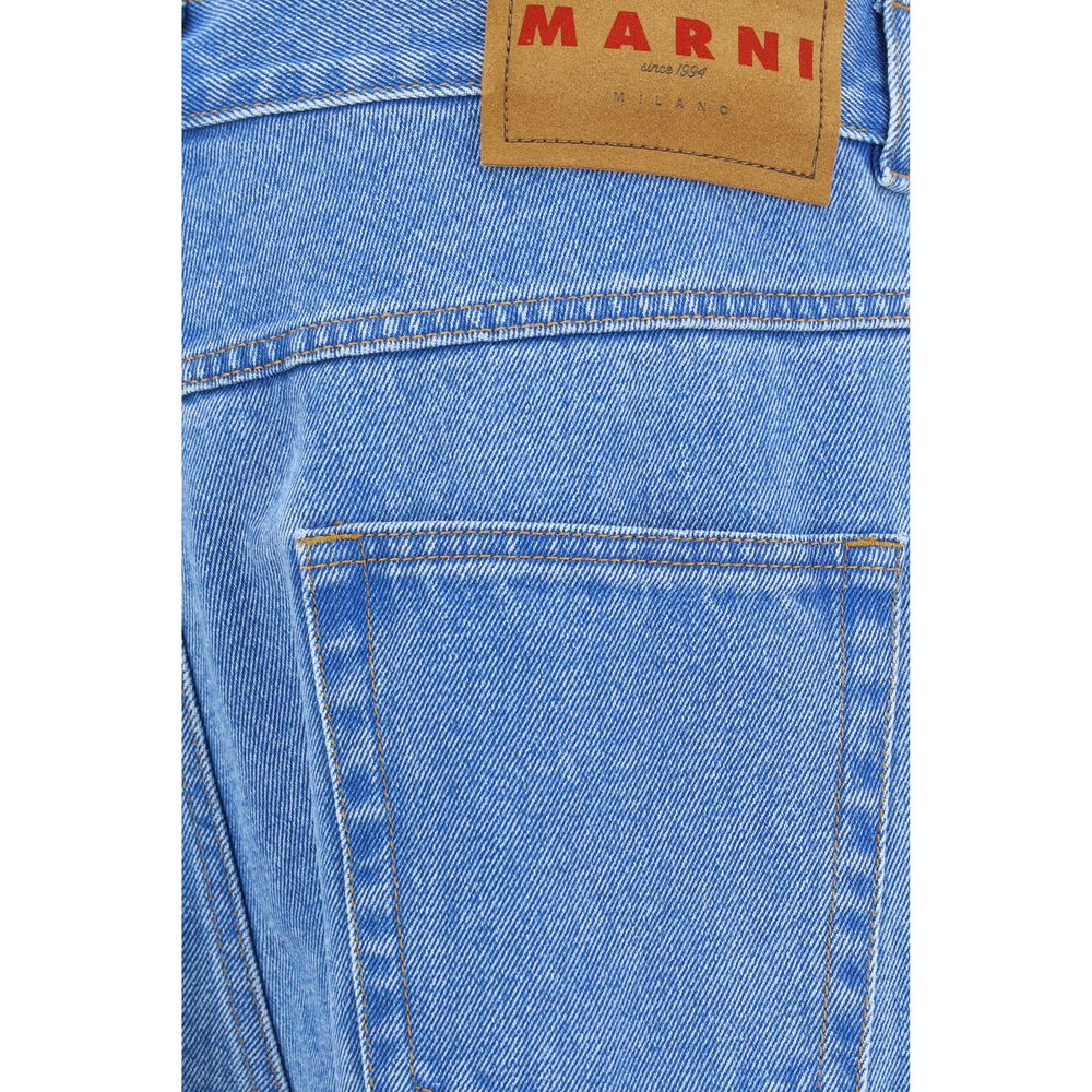 Marni Light Blue Cotton Straight-Leg Jeans | Regal Royce