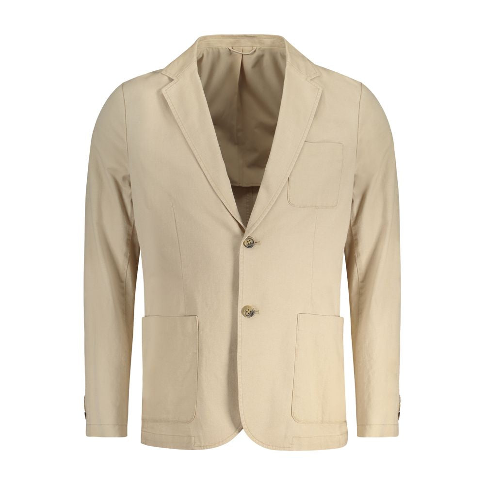 Guess Jeans Beige Cotton Men's Jacket | Regal Royce