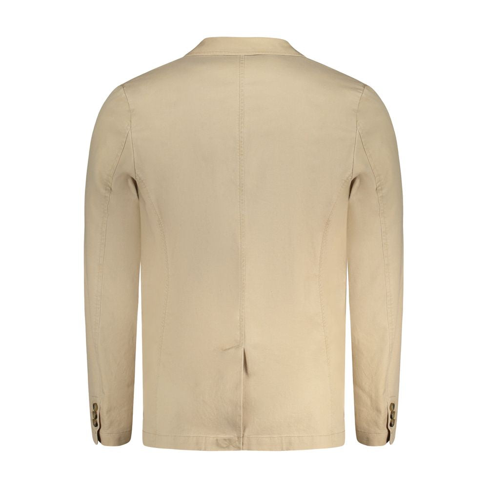 Guess Jeans Beige Cotton Men's Jacket | Regal Royce