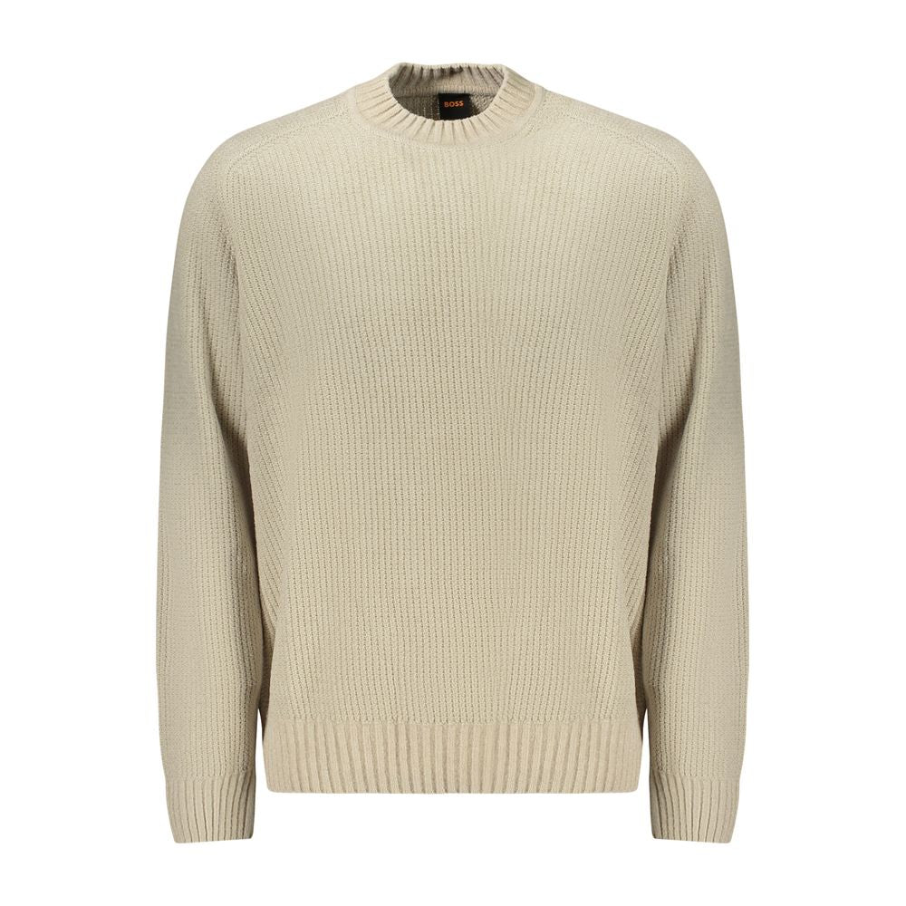 Hugo Boss Beige Cotton Men Sweater | Regal Royce