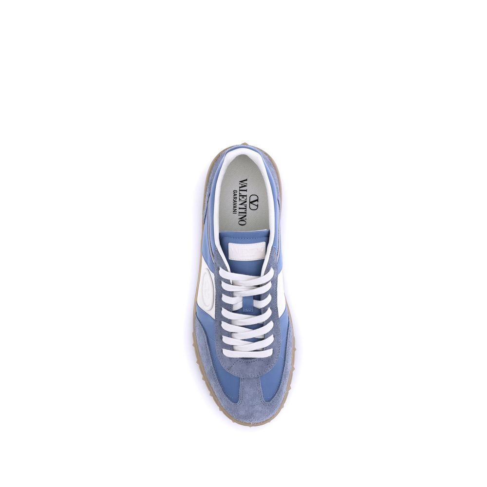 Valentino Garavani Light Blue Rubber Low Top Sneakers | Regal Royce