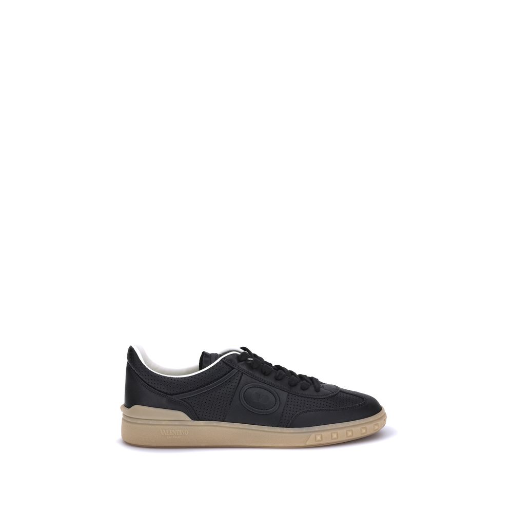 Valentino Garavani Black Rubber Low Top Sneakers | Regal Royce