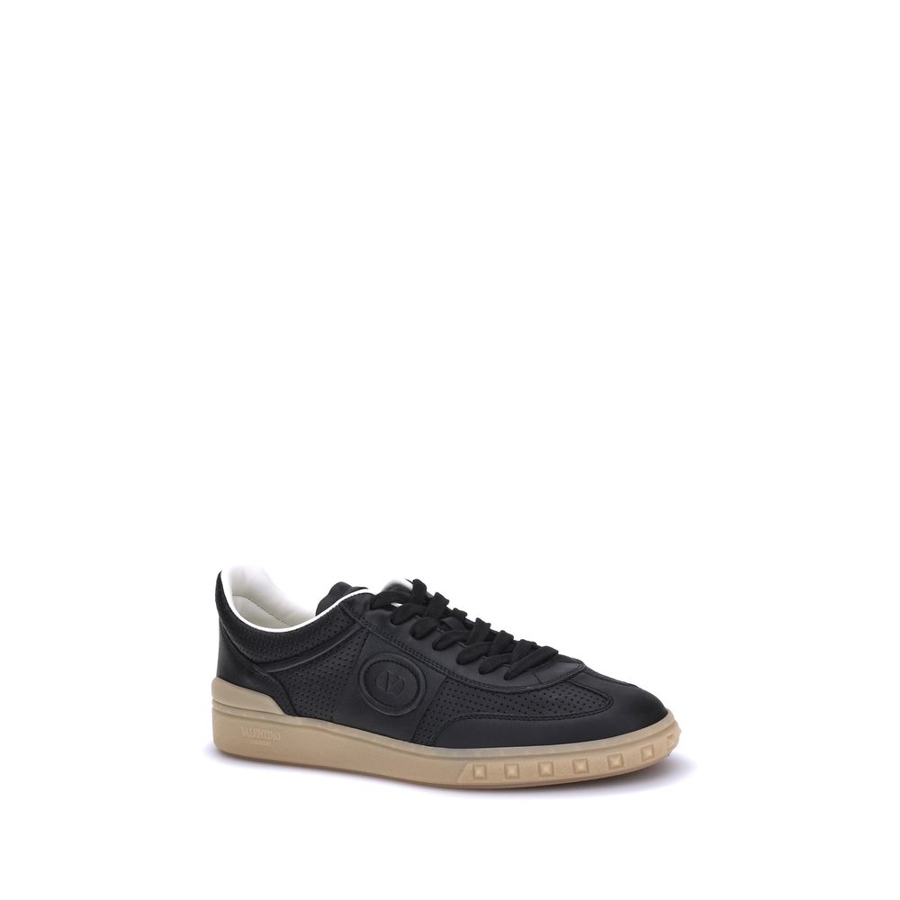 Valentino Garavani Black Rubber Low Top Sneakers | Regal Royce