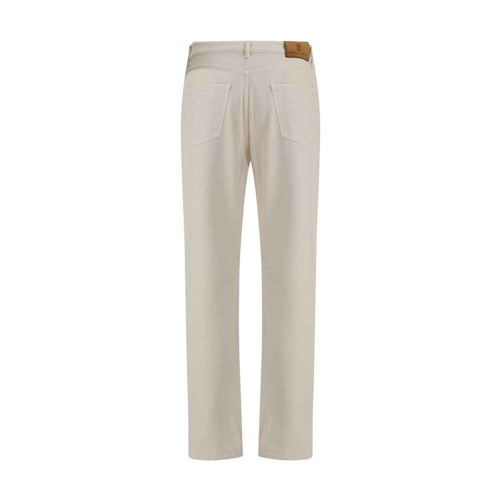 Brunello Cucinelli Cream Cotton Jeans Denim | Regal Royce