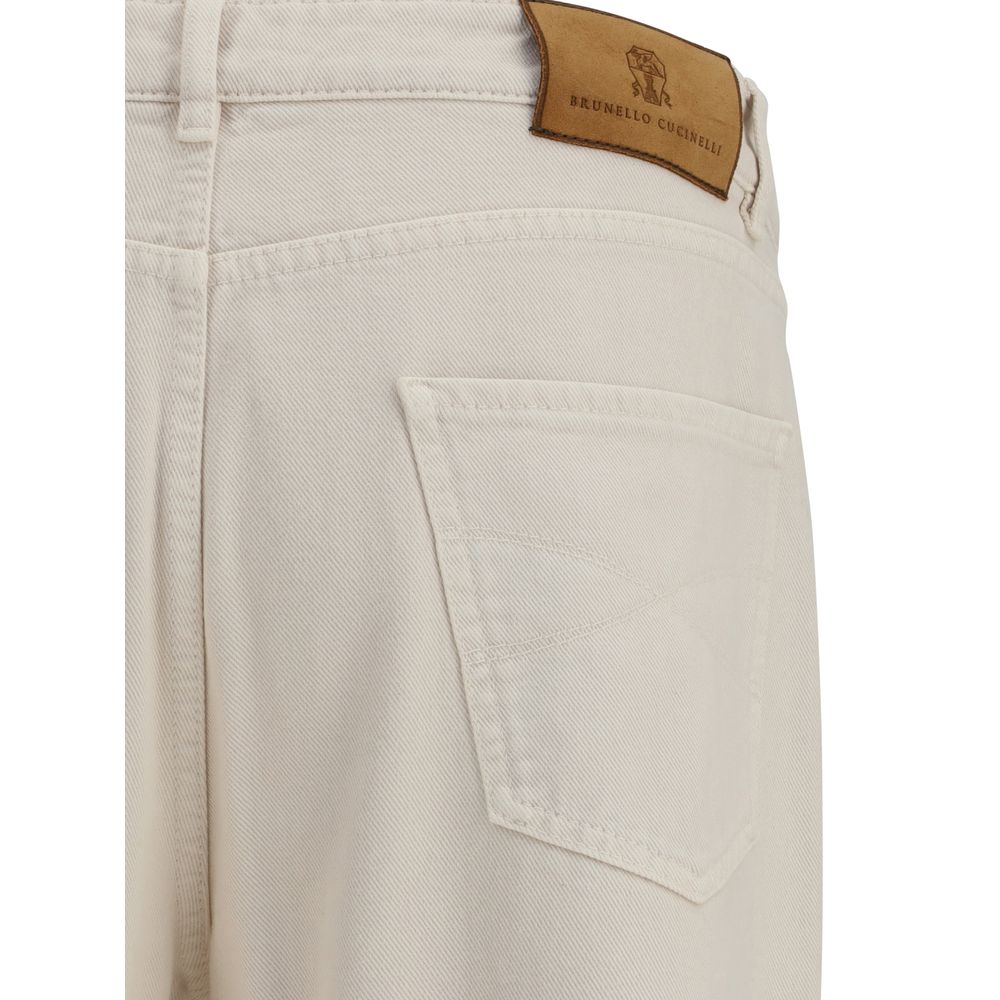 Brunello Cucinelli Cream Cotton Jeans Denim | Regal Royce