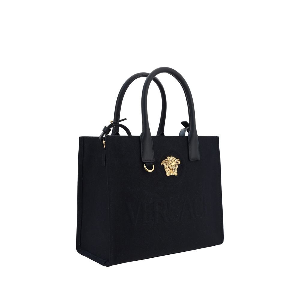 Versace Black Cotton Shoulder Bag | Regal Royce