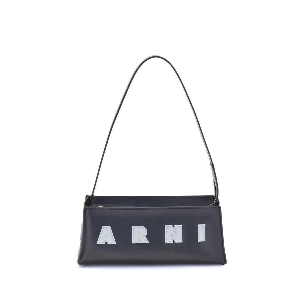 Marni Black Calf Leather Bos Taurus Shoulder Bag | Regal Royce