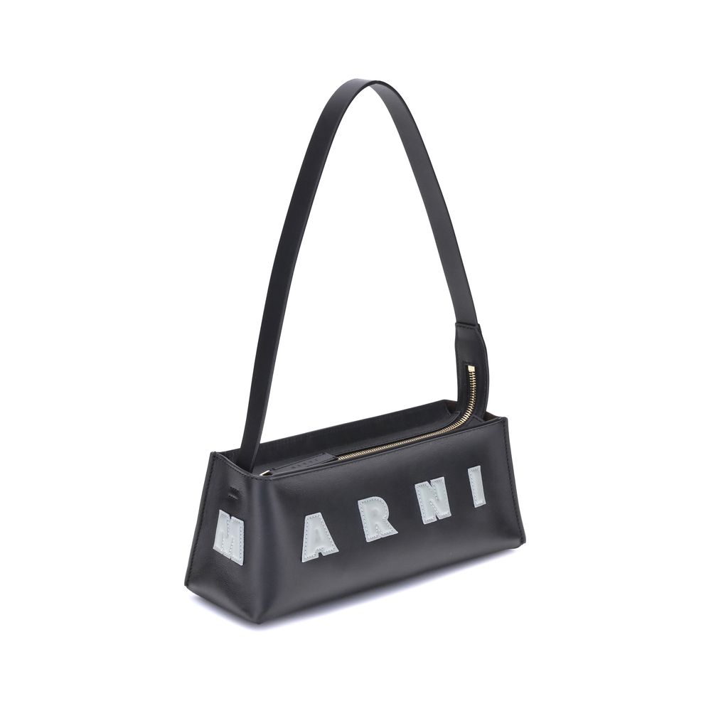 Marni Black Calf Leather Bos Taurus Shoulder Bag | Regal Royce