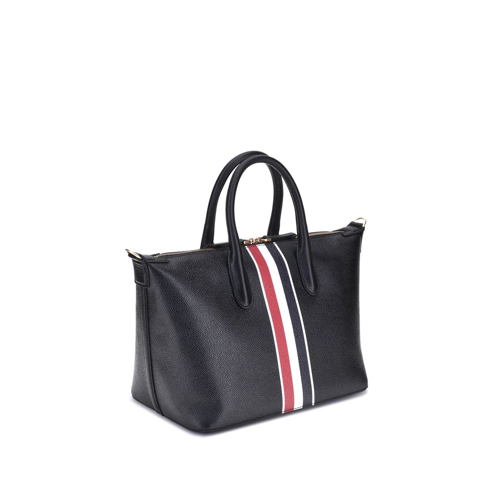 Thom Browne Black Calf Leather Bos Taurus Handbag | Regal Royce