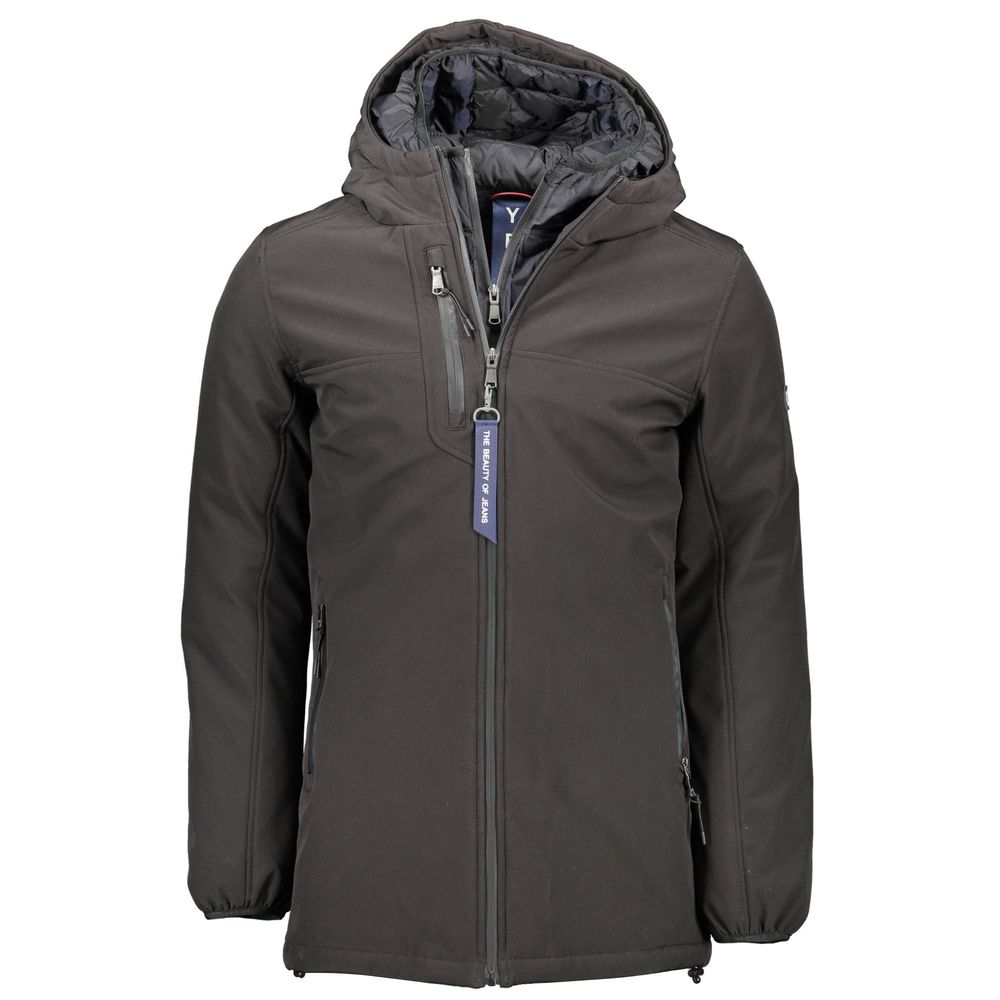 Yes Zee Black Polyester Jackets & Coat | Regal Royce