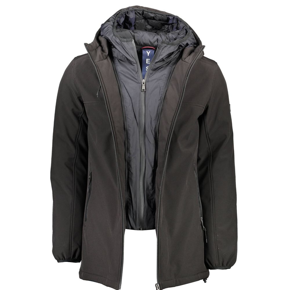 Yes Zee Black Polyester Jackets & Coat | Regal Royce