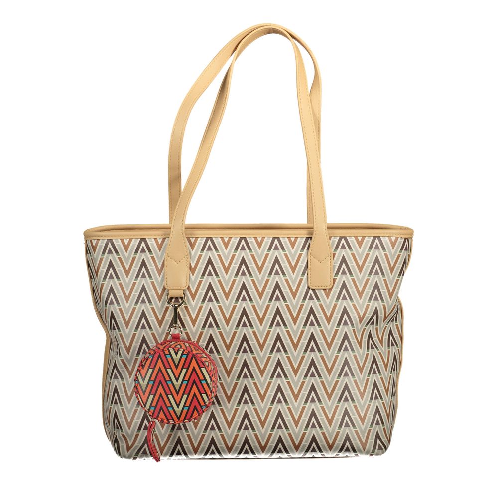 Mario Valentino Beige Polyurethane Women Handbag | Regal Royce